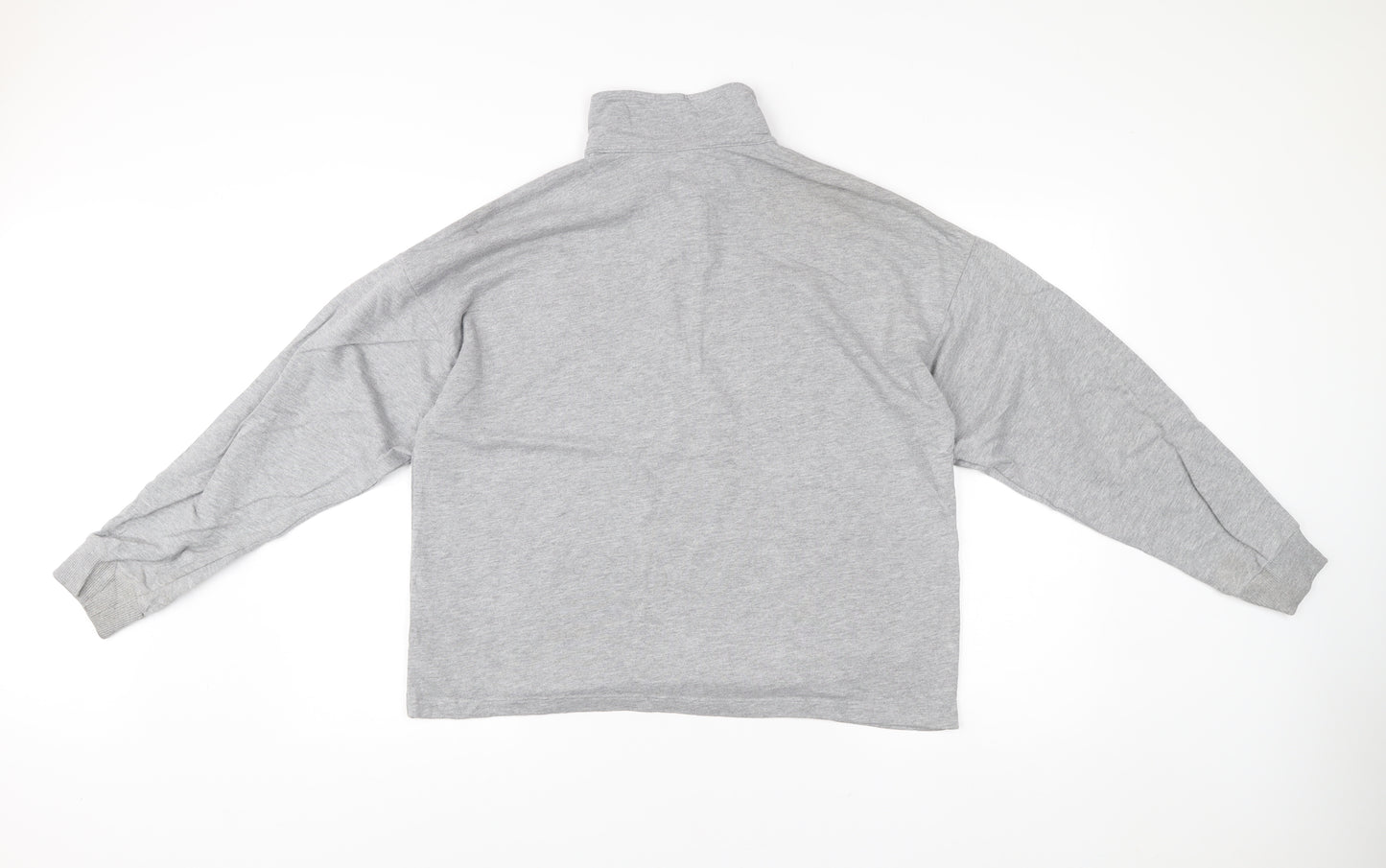 ASOS DESIGN Women Grey Size 8 Pullover Sweatshirt 1/4 Zip Logo