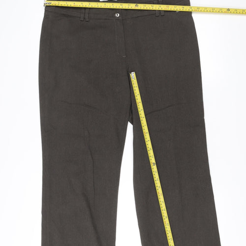 Steilmann Women’s Brown Size 18 Straight Leg Trousers Office Casual
