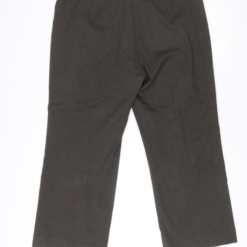Steilmann Women’s Brown Size 18 Straight Leg Trousers Office Casual