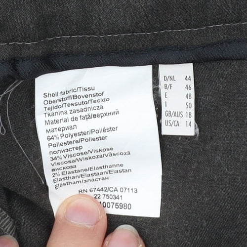 Steilmann Women’s Brown Size 18 Straight Leg Trousers Office Casual