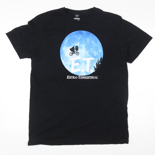 Funko Men’s Black XL E.T. Movie Graphic T-Shirt Cotton