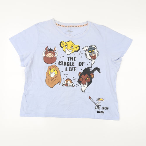 Disney Lion King Women’s Blue XL Graphic T-Shirt Short Sleeve