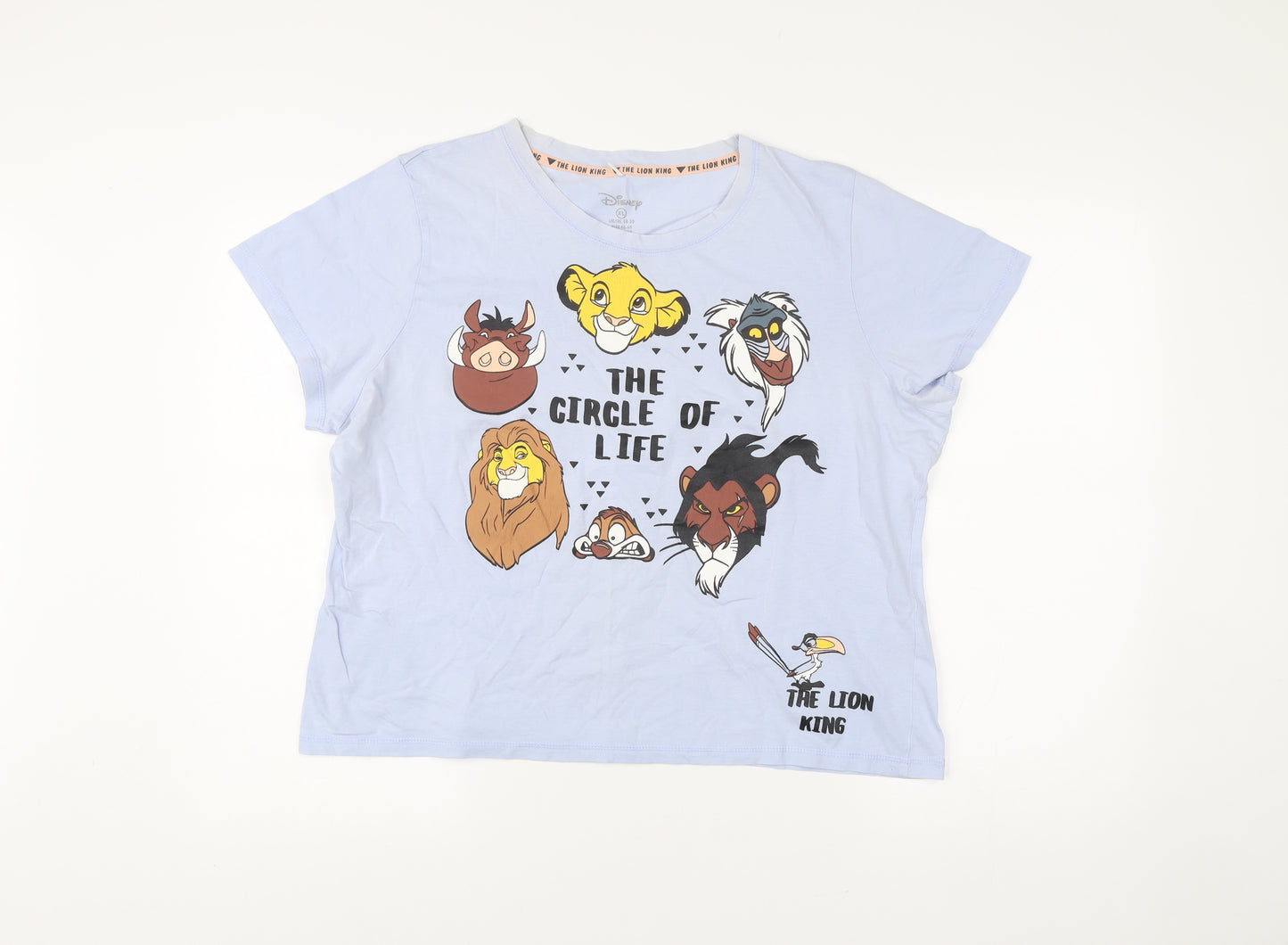 Disney Lion King Women’s Blue XL Graphic T-Shirt Short Sleeve
