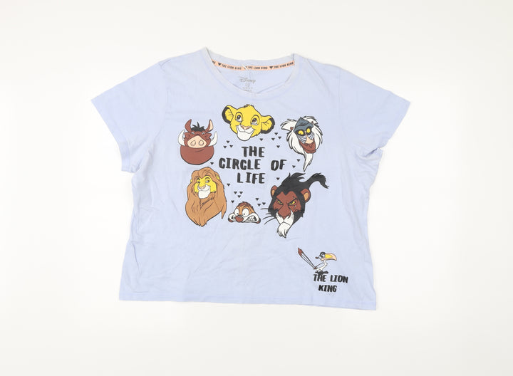 Disney Lion King Women’s Blue XL Graphic T-Shirt Short Sleeve