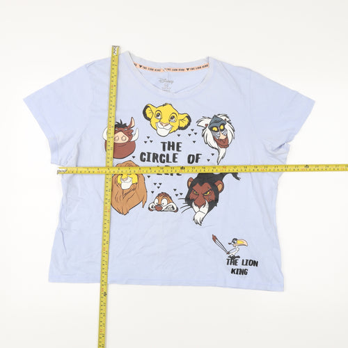 Disney Lion King Women’s Blue XL Graphic T-Shirt Short Sleeve