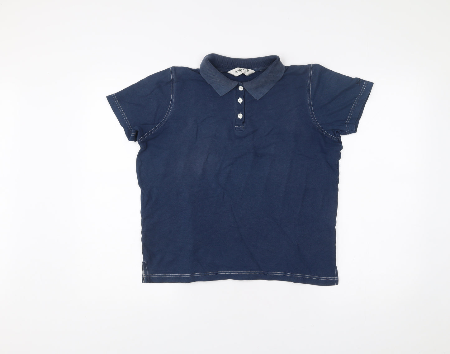 Jumper Men’s Blue Polo Shirt S 100% Cotton Casual Short Sleeve