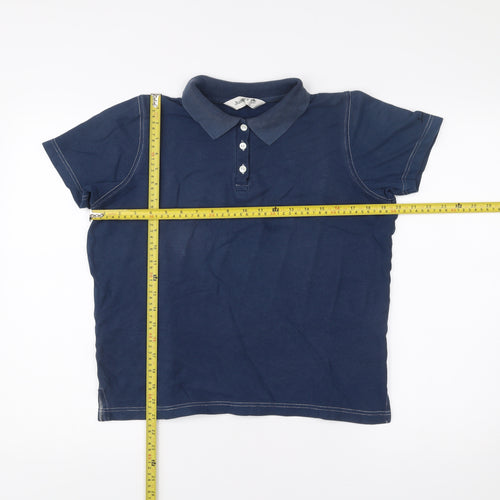 Jumper Men’s Blue Polo Shirt S 100% Cotton Casual Short Sleeve