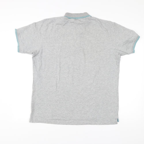 Uniqlo Men’s Grey Polo Shirt Size L Short Sleeve Cotton Blend