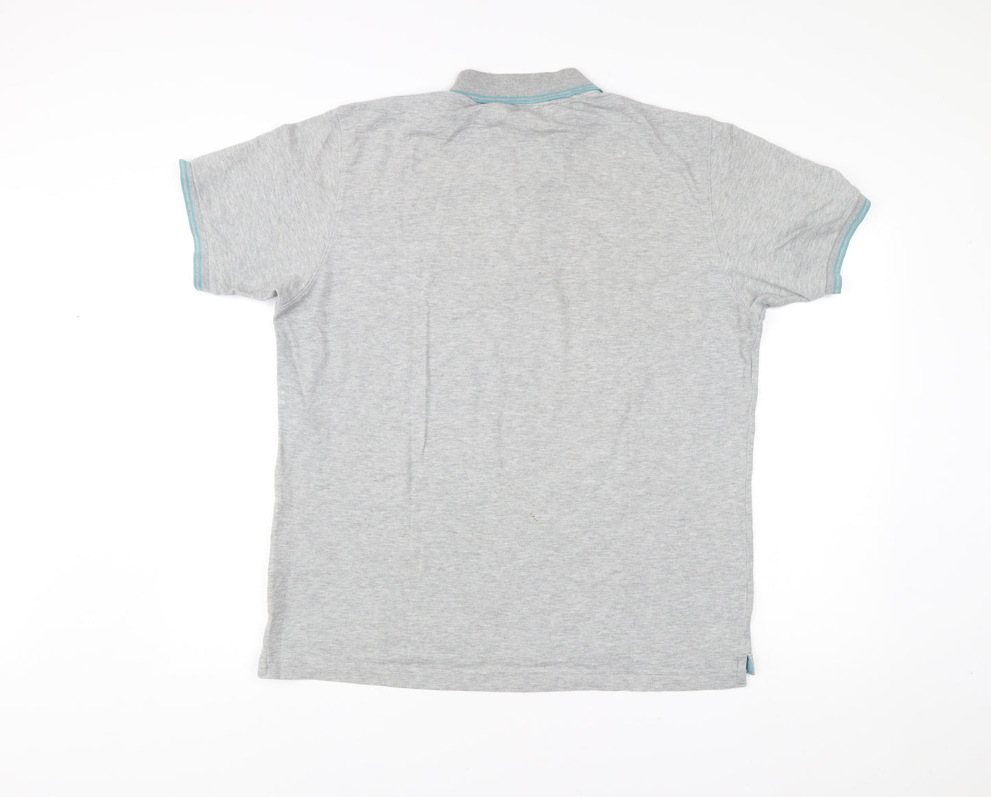 Uniqlo Men’s Grey Polo Shirt Size L Short Sleeve Cotton Blend