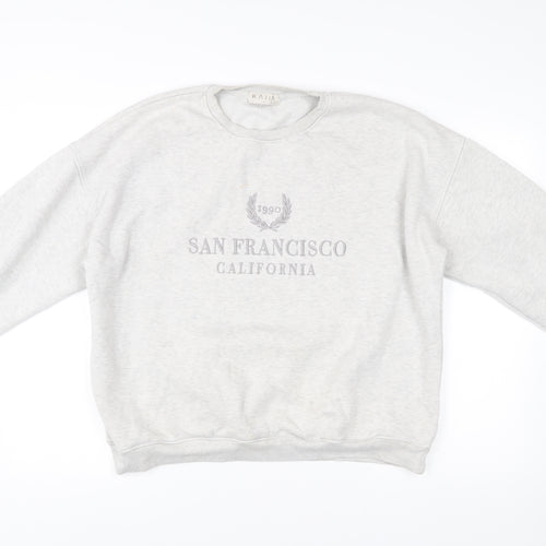 Kaiia Womens Grey Pullover Sweatshirt Size 12 San Francisco Logo