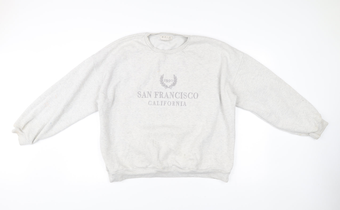 Kaiia Womens Grey Pullover Sweatshirt Size 12 San Francisco Logo