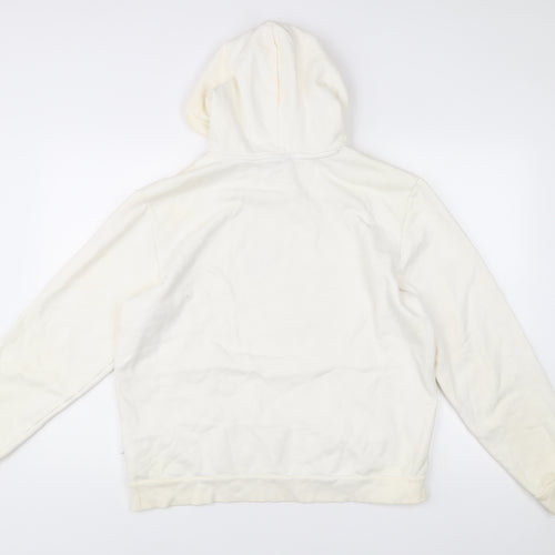 Puma Men's White Pullover Hoodie L Logo Graphic Sportswear