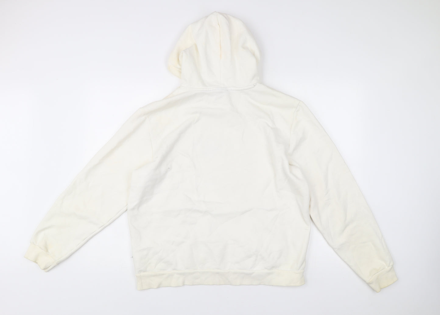 Puma Men's White Pullover Hoodie L Logo Graphic Sportswear