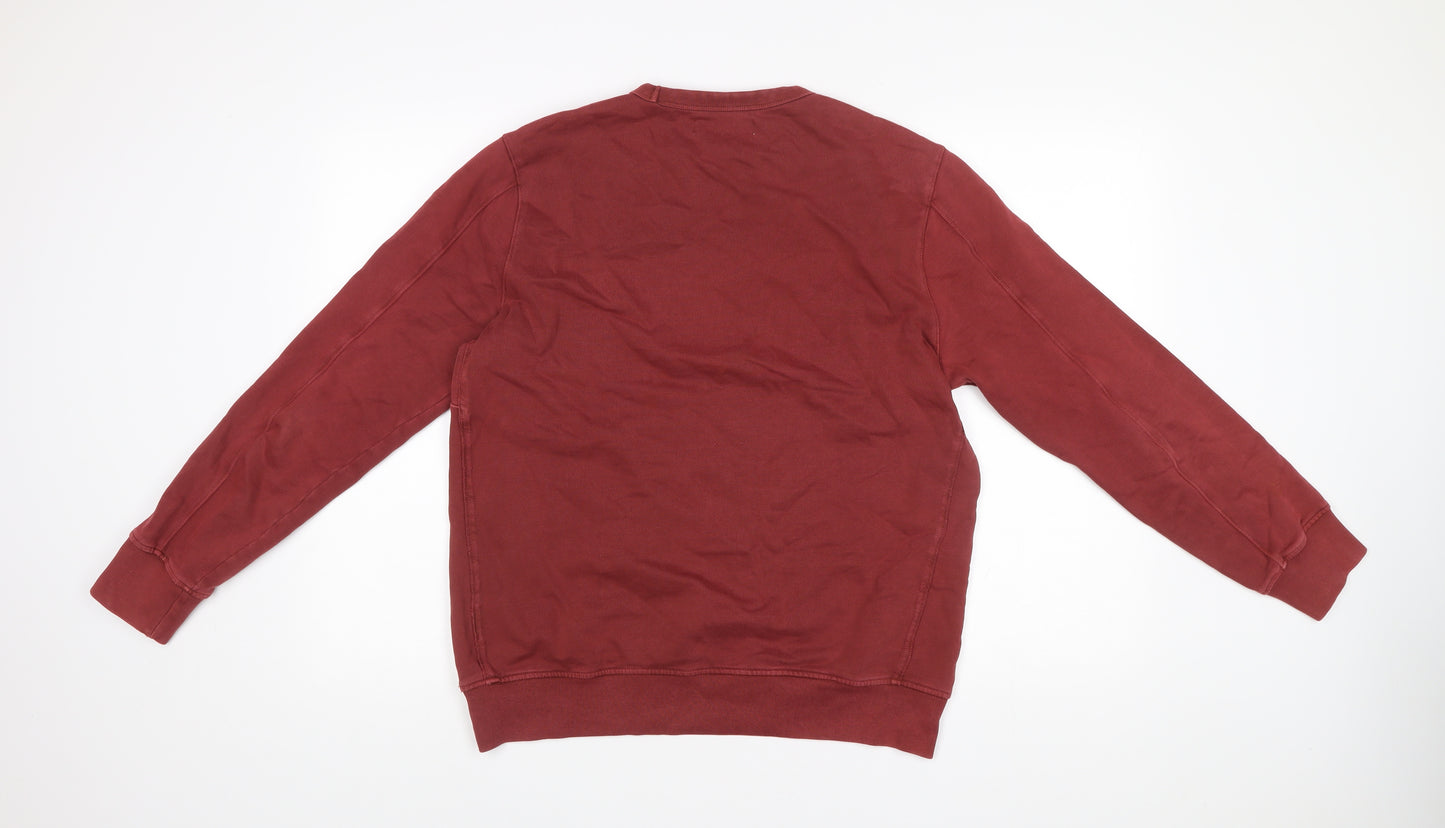 Jasper Conran Men’s Red Cotton Crew Neck Sweatshirt Size M