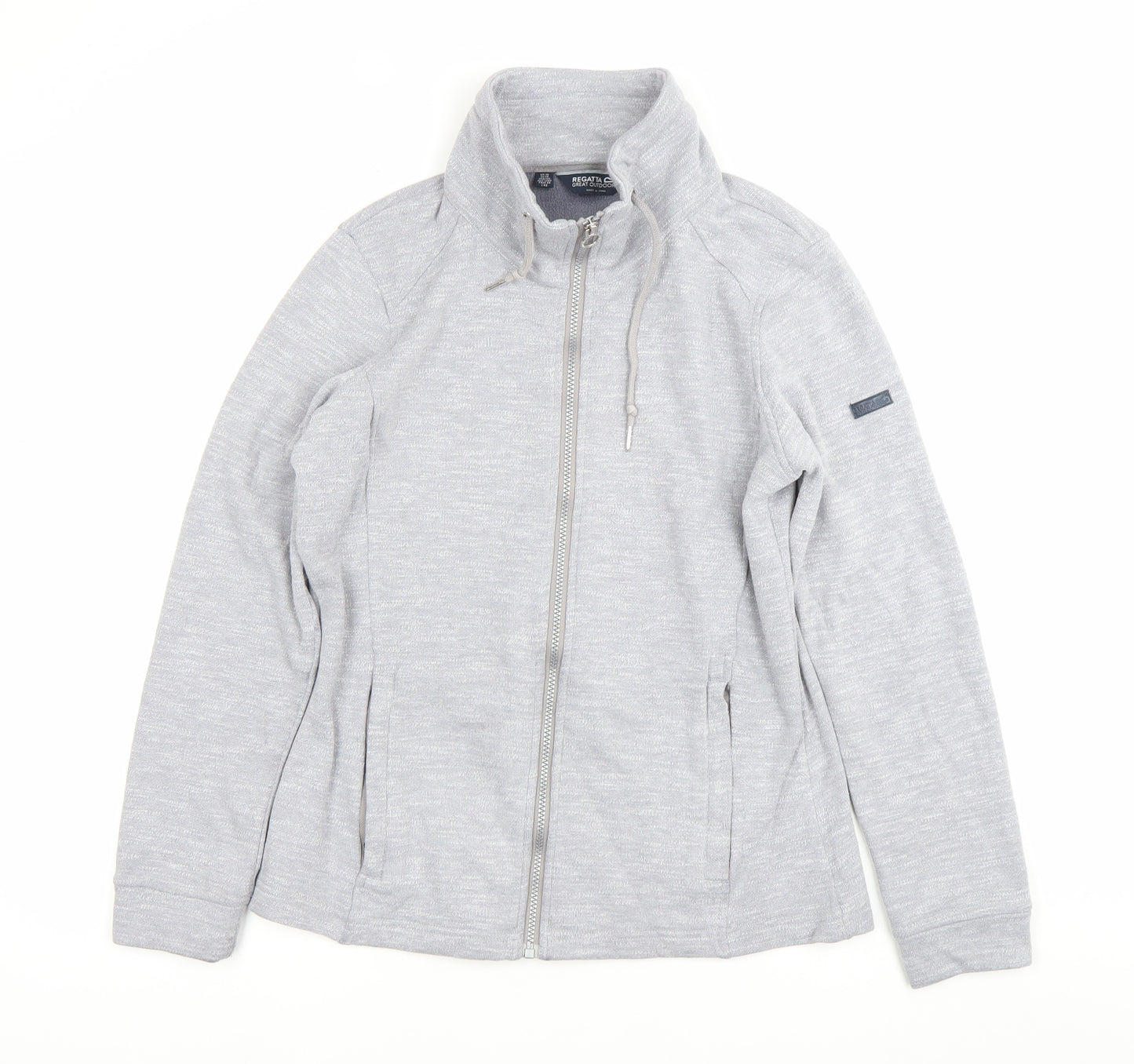 Regatta Womens Grey Full Zip Hoodie Sweatshirt Size 14 Outdoor Jacket