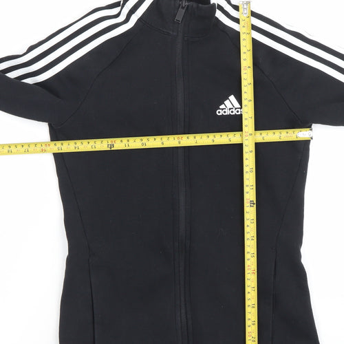 Adidas Women’s Black XS Full Zip Sweatshirt Jacket Slim Fit