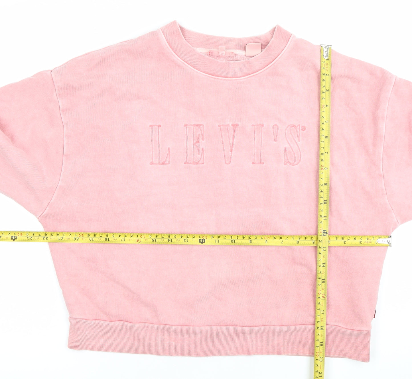 Levi's Womens Pink Embroidered Logo Pullover Sweatshirt XS