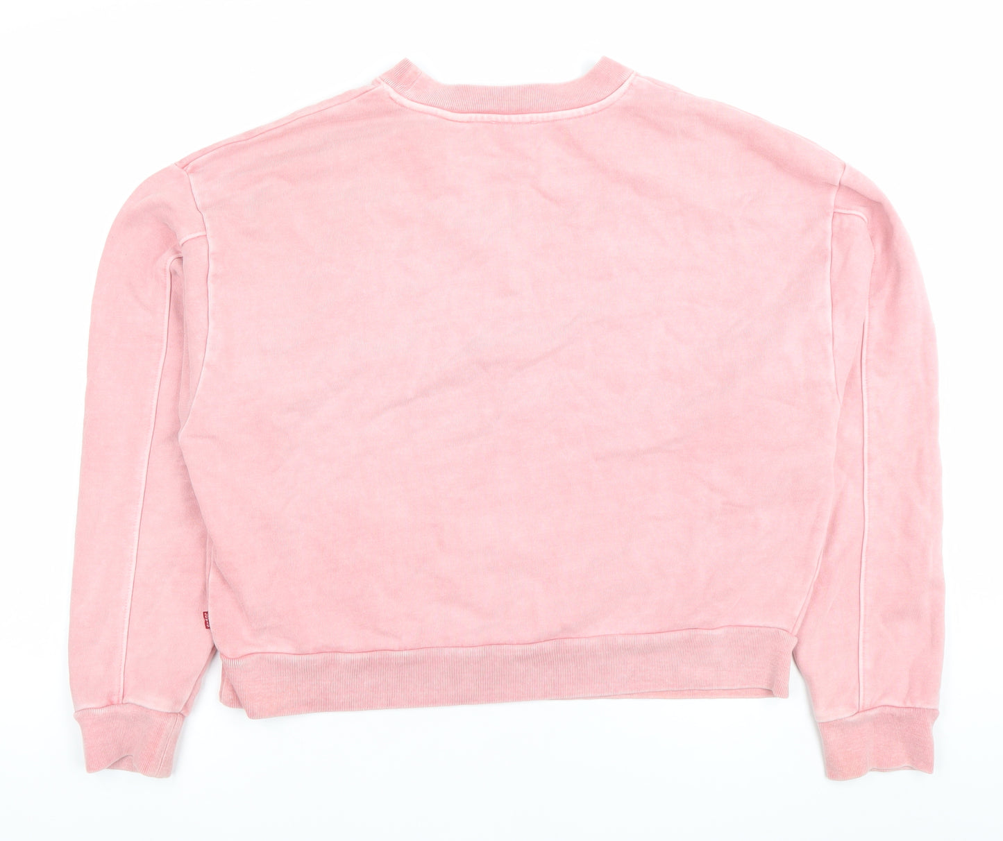 Levi's Womens Pink Embroidered Logo Pullover Sweatshirt XS