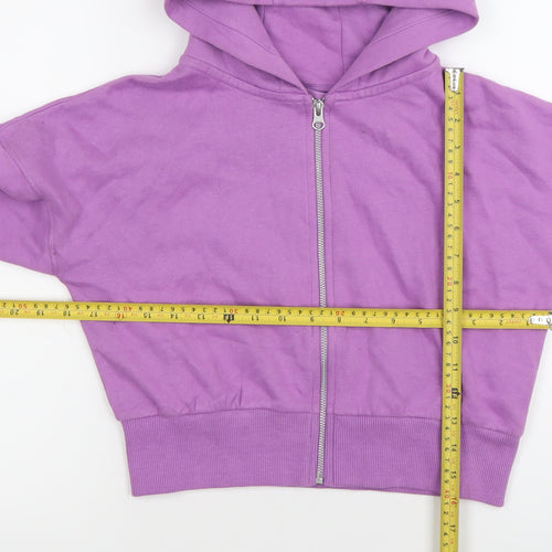 Next Girls Purple Full Zip Hoodie 8 Years Cotton Blend Casual