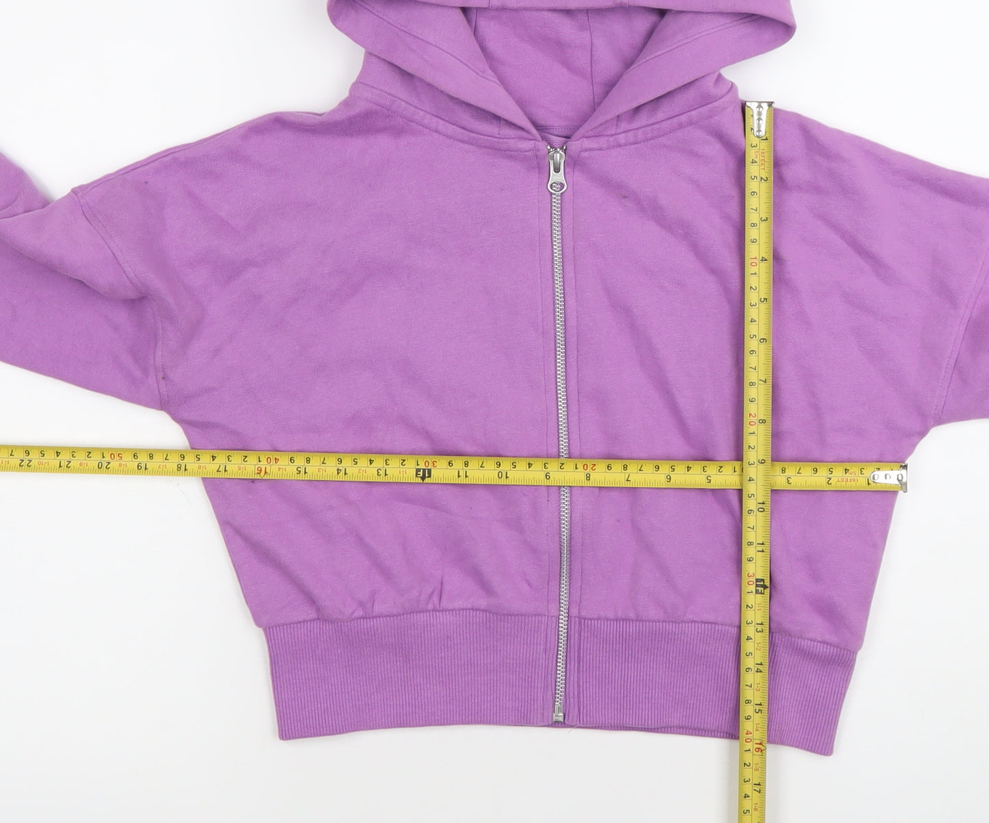 Next Girls Purple Full Zip Hoodie 8 Years Cotton Blend Casual