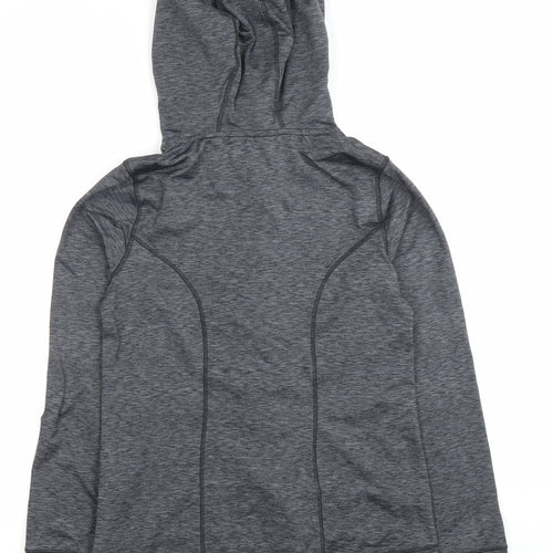 F&F Womens Grey Full Zip Hoodie Size 10 Slim Fit Sportswear