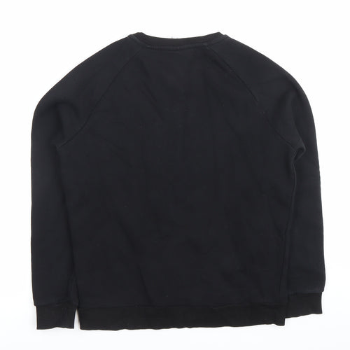 Hype Boys Black Sweatshirt 13 Years Crew Neck Pullover Logo Jumper