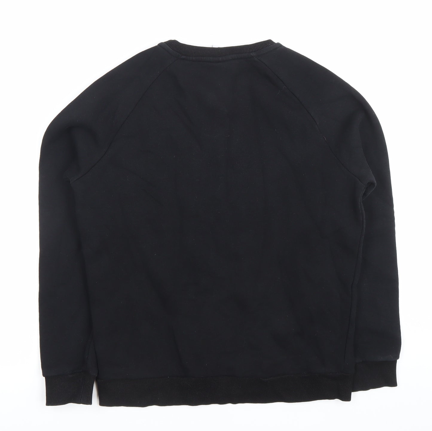 Hype Boys Black Sweatshirt 13 Years Crew Neck Pullover Logo Jumper