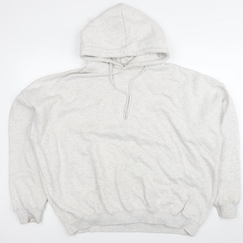 PrettyLittleThing Women’s Grey Hoodie Size L Chill Club Pullover