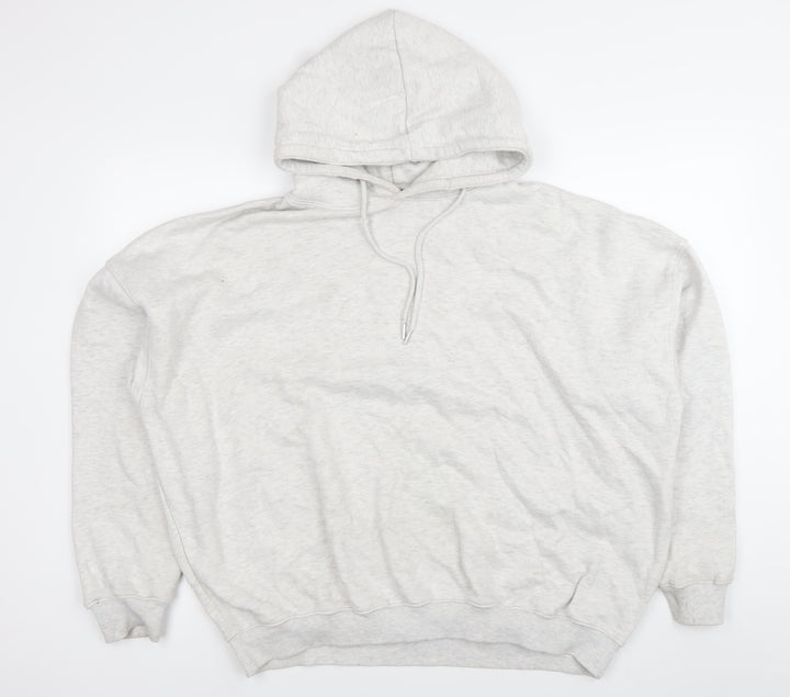 PrettyLittleThing Women’s Grey Hoodie Size L Chill Club Pullover