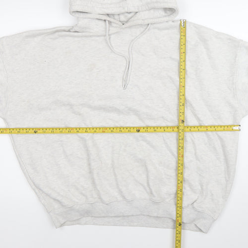 PrettyLittleThing Women’s Grey Hoodie Size L Chill Club Pullover
