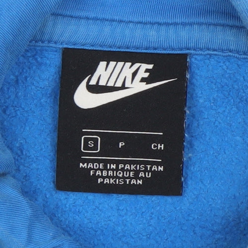 Nike Men’s Blue Pullover Hoodie Small Regular Logo Sportswear
