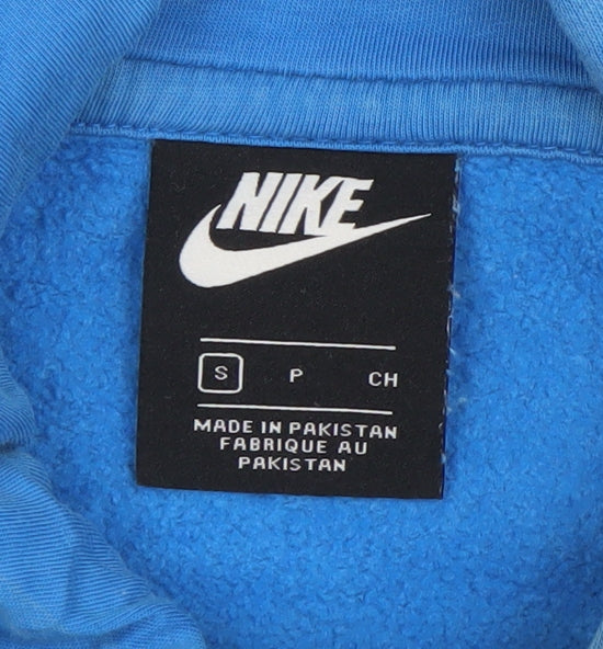 Nike Men’s Blue Pullover Hoodie Small Regular Logo Sportswear