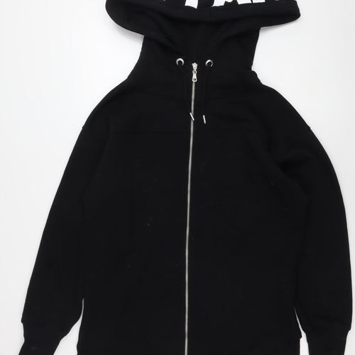 Ivy Park Womens Black Full Zip Hoodie XS Logo Activewear