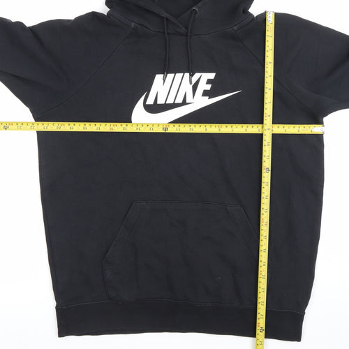 Nike Men's Black Pullover Hoodie M Logo Sportswear Fleece