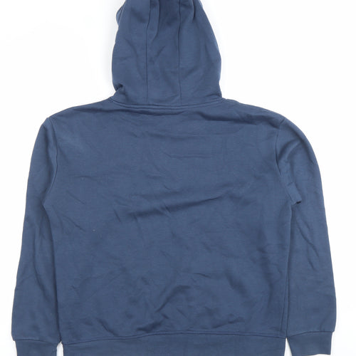 Primark Unisex Blue Pullover Hoodie S Sports Team Logo Casual