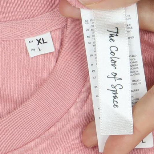 The Color of Space Womens Pink XL Sweatshirt Cotton Blend