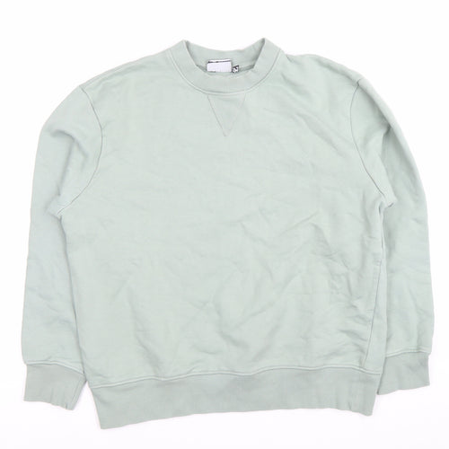 ASOS DESIGN Men’s Green Pullover Sweatshirt Size M Crew Neck
