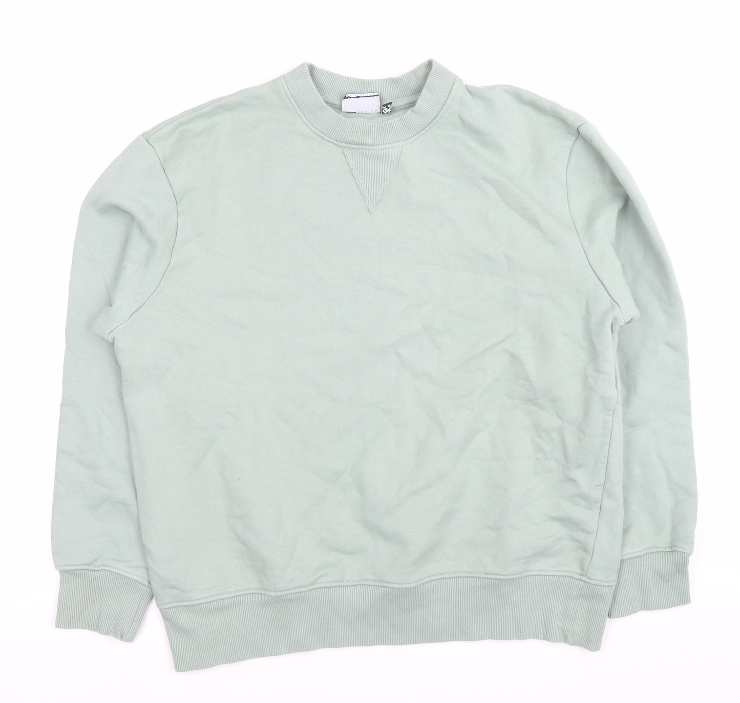 ASOS DESIGN Men’s Green Pullover Sweatshirt Size M Crew Neck