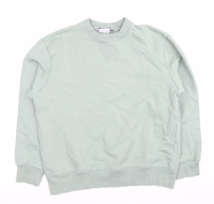 ASOS DESIGN Men’s Green Pullover Sweatshirt Size M Crew Neck