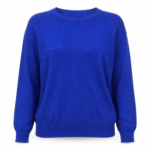 Topshop Women’s Blue Knit Pullover Jumper Size 8 Crew Neck Long Sleeve