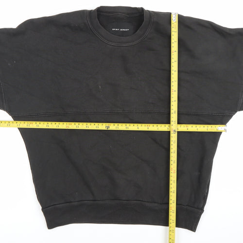 Spirit Jersey Womens Black Los Angeles Sweatshirt XS Cotton Crew Neck