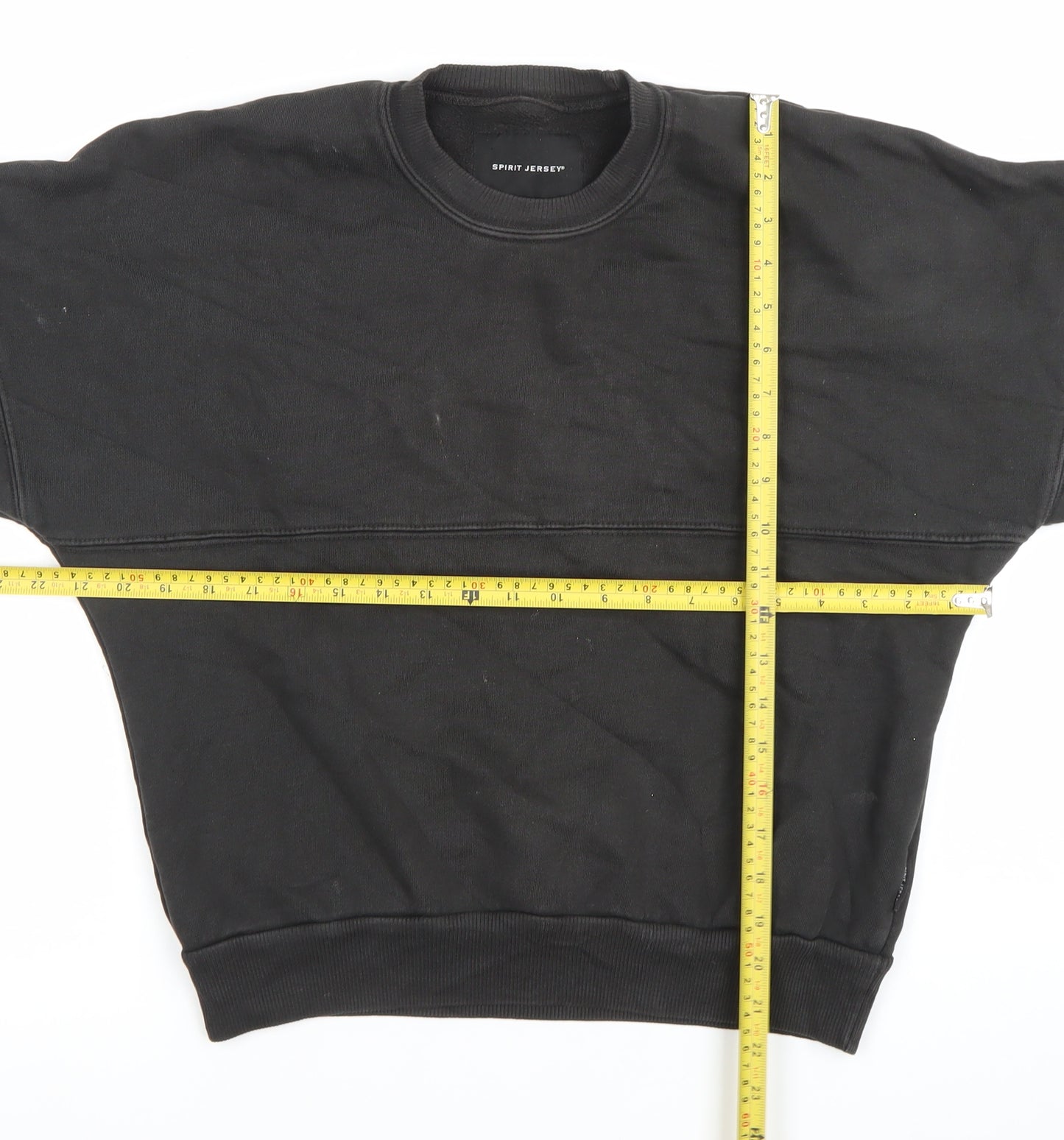 Spirit Jersey Womens Black Los Angeles Sweatshirt XS Cotton Crew Neck