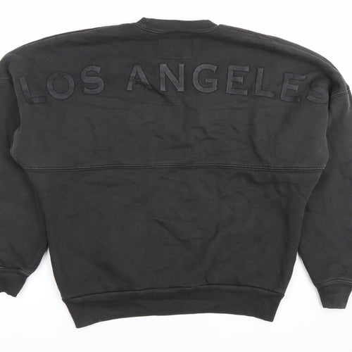 Spirit Jersey Womens Black Los Angeles Sweatshirt XS Cotton Crew Neck
