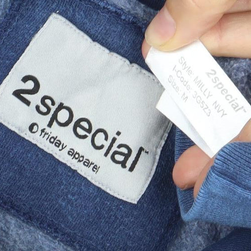 Zspecial Men’s Blue Pullover Hoodie Size M Cotton Blend
