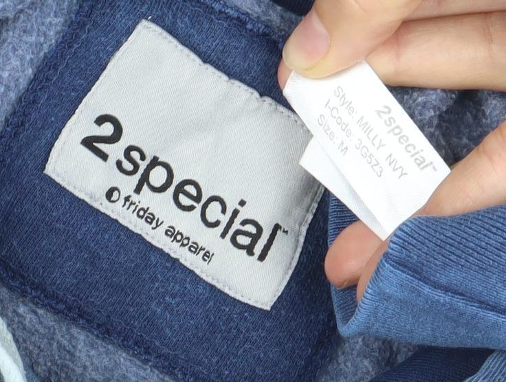 Zspecial Men’s Blue Pullover Hoodie Size M Cotton Blend