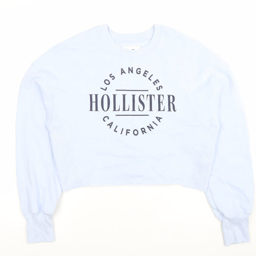 Hollister Womens Blue Small Logo Crew Neck Sweatshirt