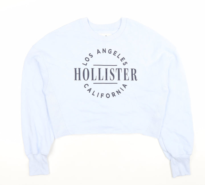 Hollister Womens Blue Small Logo Crew Neck Sweatshirt