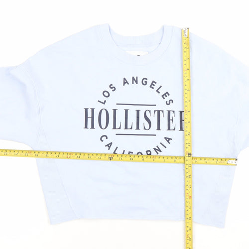 Hollister Womens Blue Small Logo Crew Neck Sweatshirt