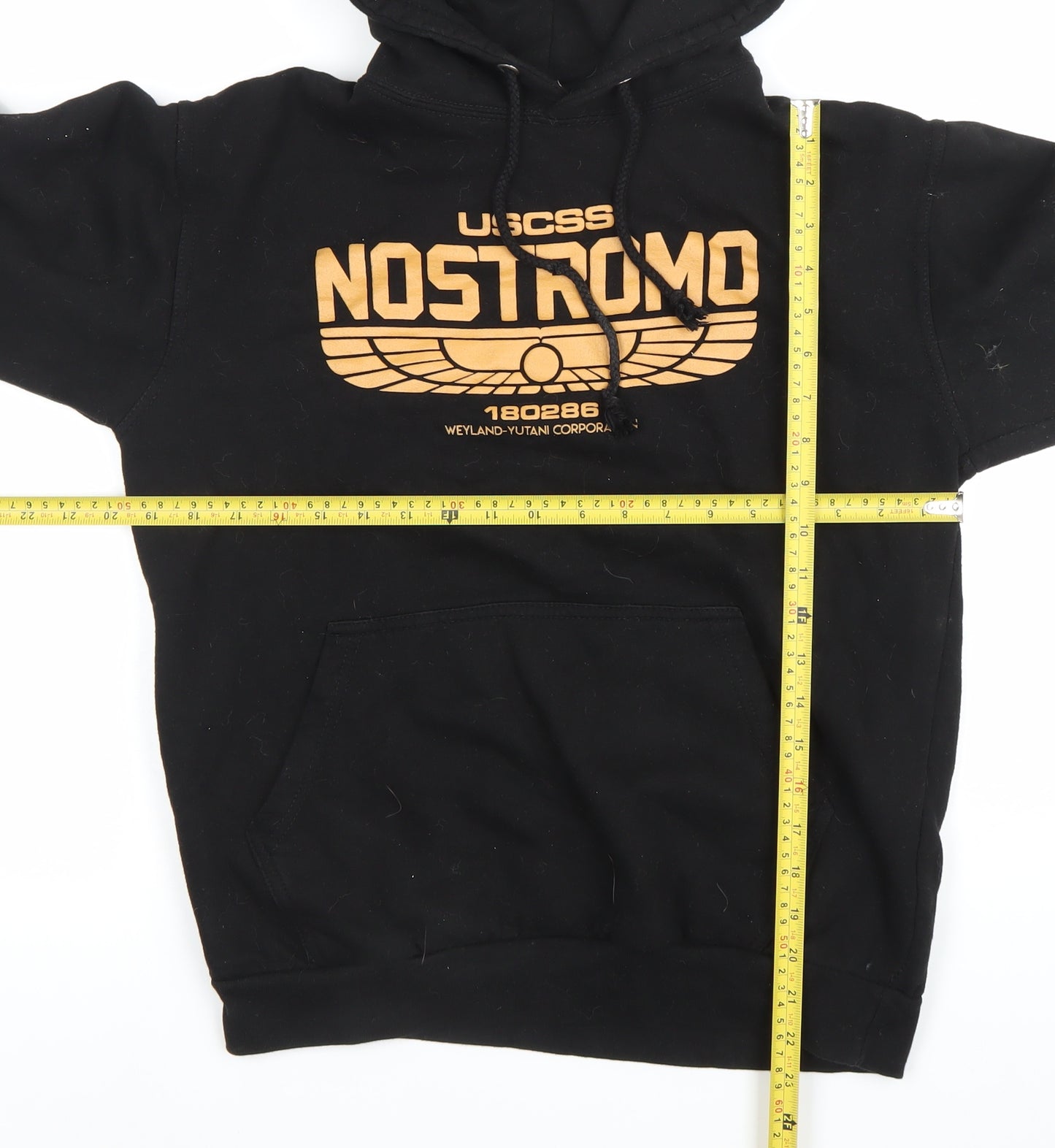 Stars & Stripes Men’s Black Nostromo Pullover Hoodie M Graphic Movie Style