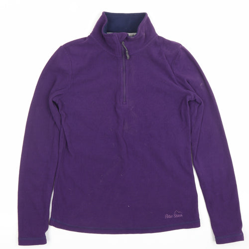 Peter Storm Women’s Purple Fleece Sweatshirt Size 8 Half Zip Outdoor